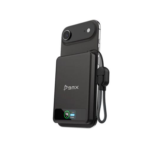 SolidSafe™ 5000mAh Solid-State Magnetic Power Bank Black - BMX