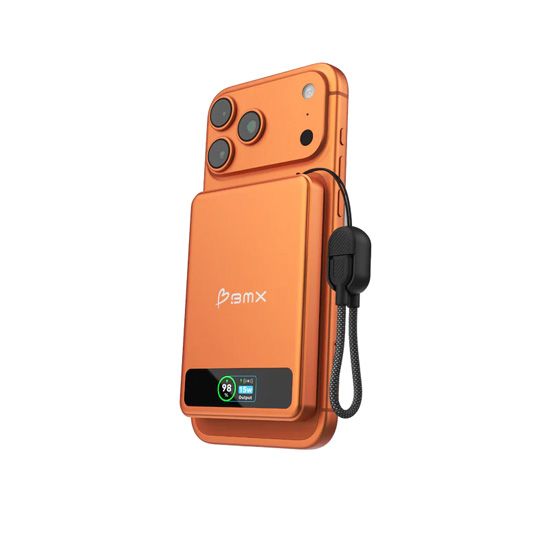 SolidSafe™ 5000mAh Solid-State Magnetic Power Bank Orange - BMX