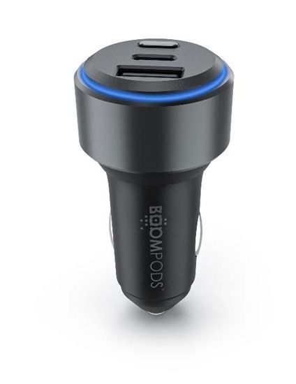 Boomtag Car Charger Universel Grey - Boompods