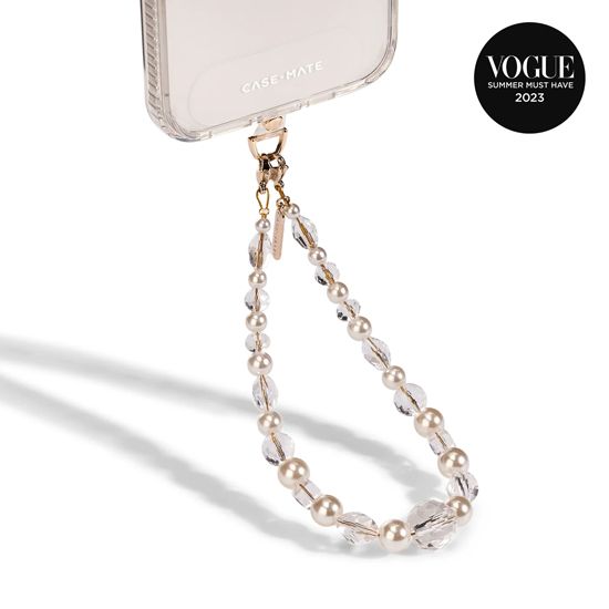 Beaded Phone Wristlet White Marble - Case Mate