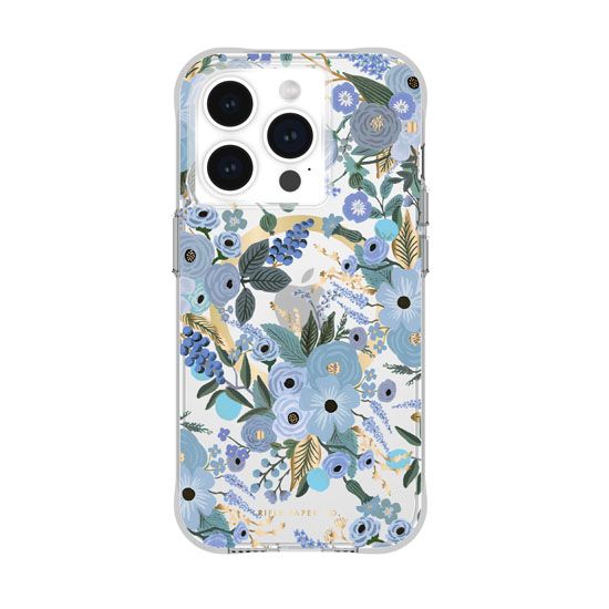 Rifle Paper Garden Party MagSafe iPhone 15 Pro Azul - Case Mate
