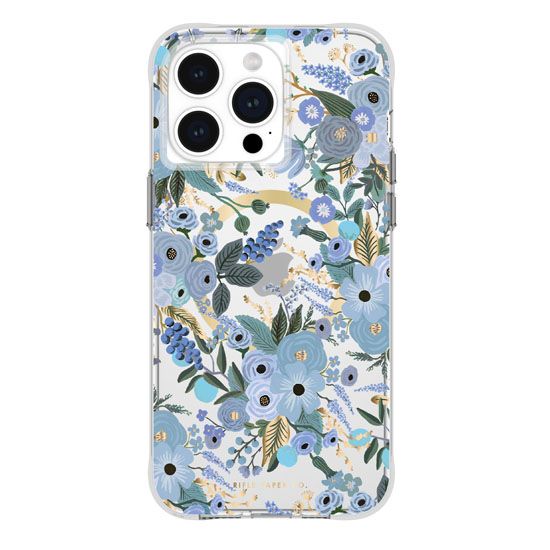 Rifle Paper Garden Party MagSafe iPhone 15 Pro Max Azul - Case Mate