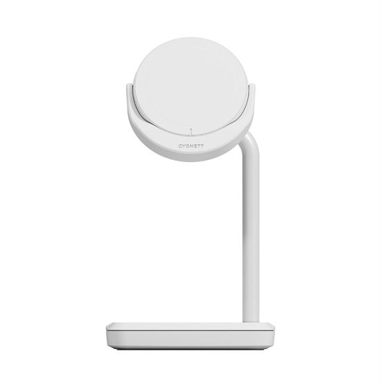 Cargador CHARGEBASE Qi2 2-en-1 Blanco - Cygnett