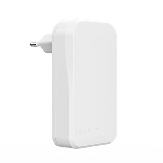  Cargador de pared SLIM GaN de 65 W con dos puertos USB‑C Blanco - Cygnett