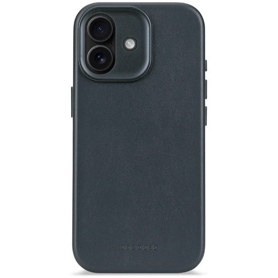 Leather case iPhone 17 Navy shadow - Decoded