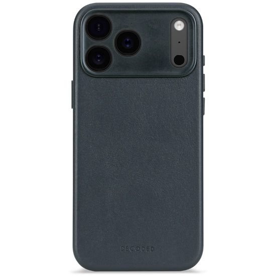 Leather case iPhone 17 Pro Navy shadow - Decoded