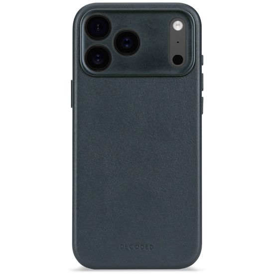 Leather case iPhone 17 Pro Max Navy shadow - Decoded