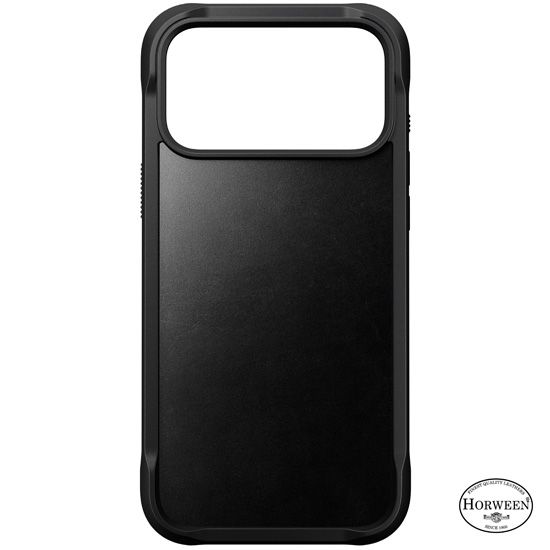 Rugged Funda de piel Horween iPhone 17 Pro Max Negra - Nomad
