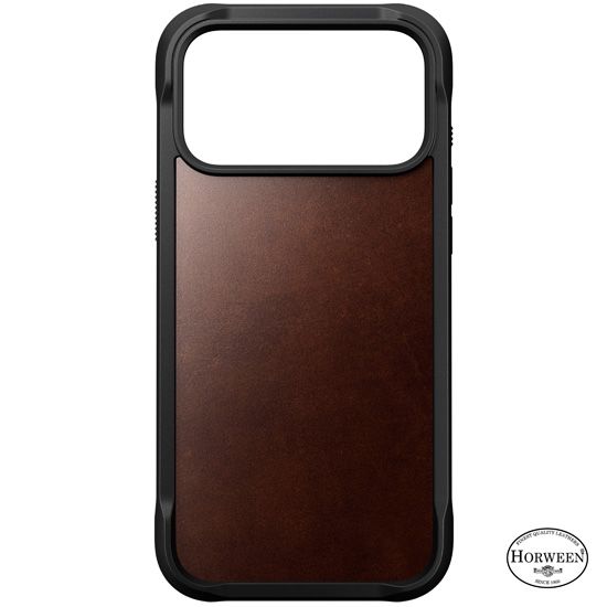 Rugged Funda de piel Horween iPhone 17 Pro Max Rustic Brown - Nomad