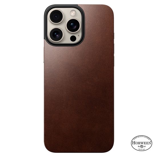 Funda trasera magnética de piel iPhone 16 Pro Max Marrón - Nomad