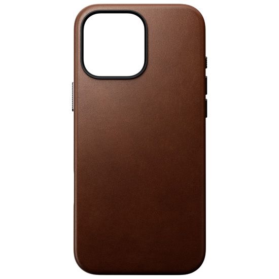 Funda de piel tradicional iPhone 16 Pro Marrón - Nomad