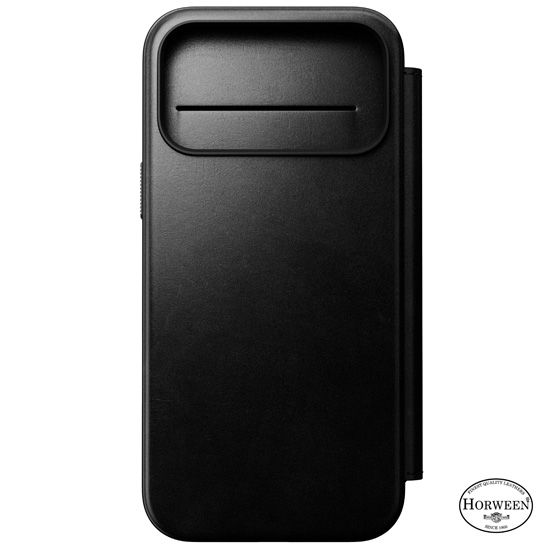 Funda Folio de piel Modern Horween iPhone 17 Pro Max Negra - Nomad