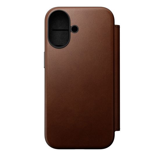 Funda Folio de piel Modern iPhone 17 Marrón - Nomad