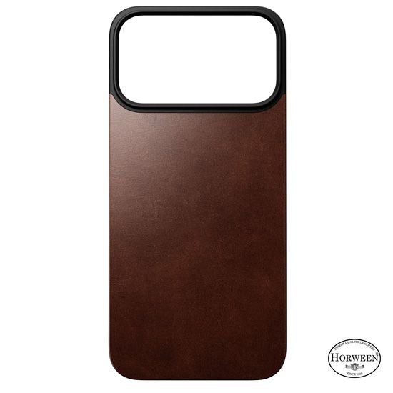 Funda trasera magnética de piel Horween iPhone 17 Pro Marrón - Nomad