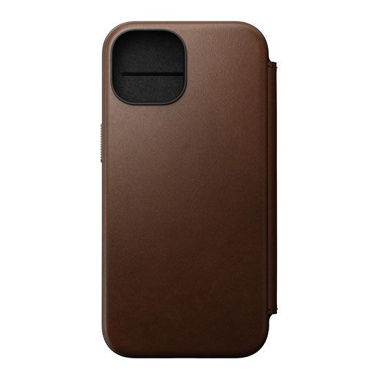 Modern Leather Folio iPhone 15 Marrón - Nomad