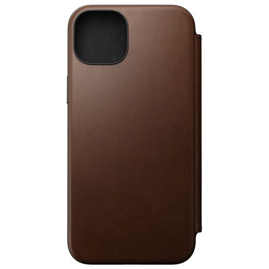 Modern Leather Folio iPhone 15 Plus Marrón - Nomad