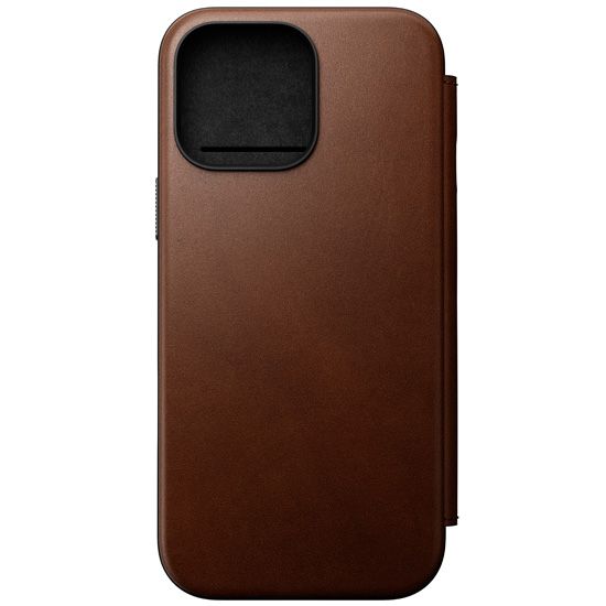 Modern Leather Folio iPhone 16 Pro Max Marrón - Nomad