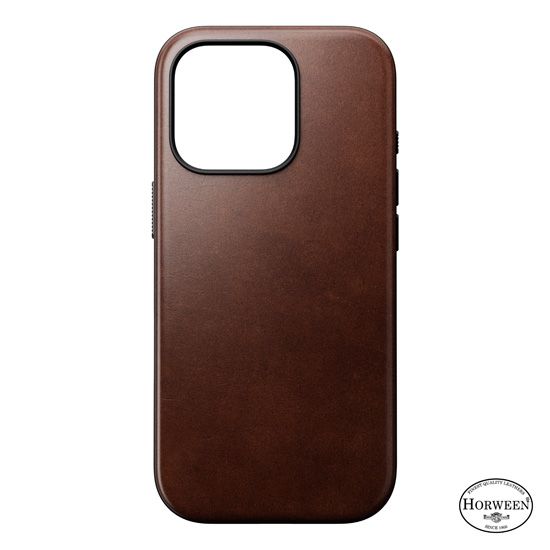 Leather Case Modern Horween iPhone 16 Pro Brown - Nomad