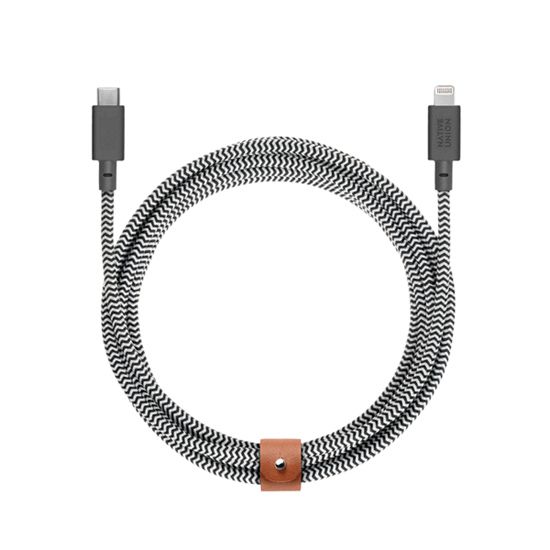 Eco Belt Cable USB-C to Lightning (3m) Zebra - Native Union