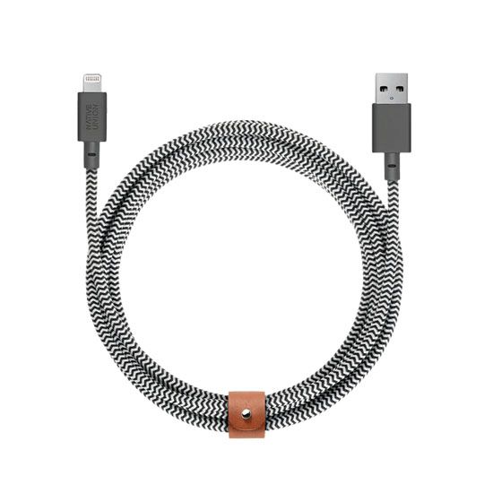 Eco Belt Cable USB-A a Lightning 3m Zebra - Native Union