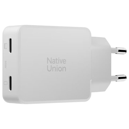 Cargador Pocket GaN 65 W doble USB-C Blanco - Native Union