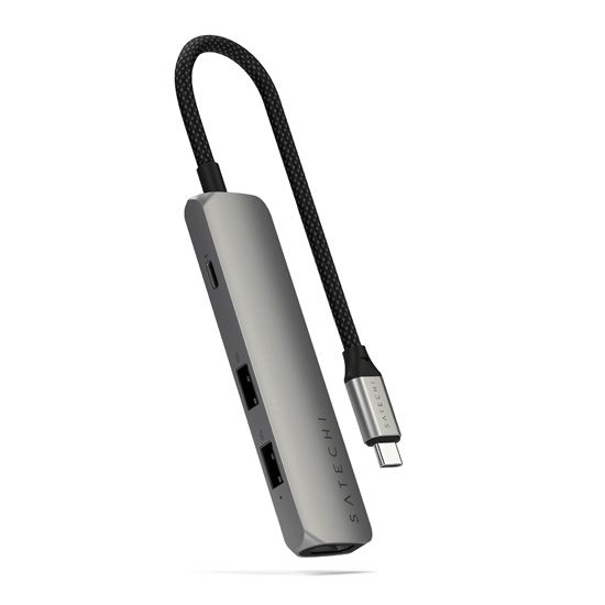 Adaptador multipuerto 4 en 1 USB-C Slim 4K Space Gray - Satechi