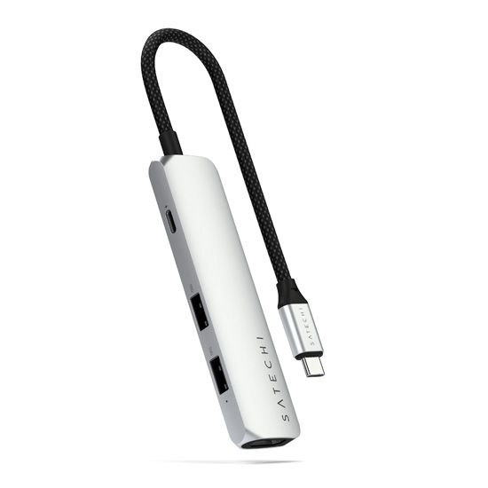 Adaptador multipuerto 4 en 1 USB-C Slim 4K Silver - Satechi