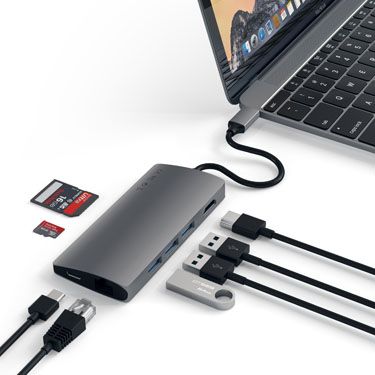 Multipuerto USB-C 4K y Ethernet V2 Space Gray - Satechi