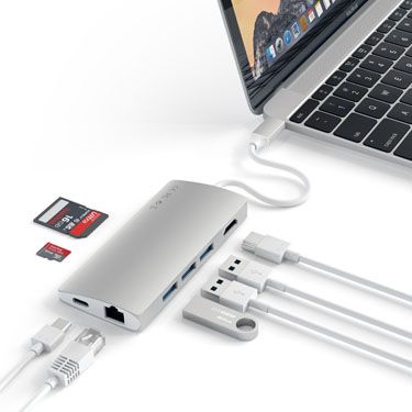 Multipuerto USB-C 4K y Ethernet V2 Silver - Satechi