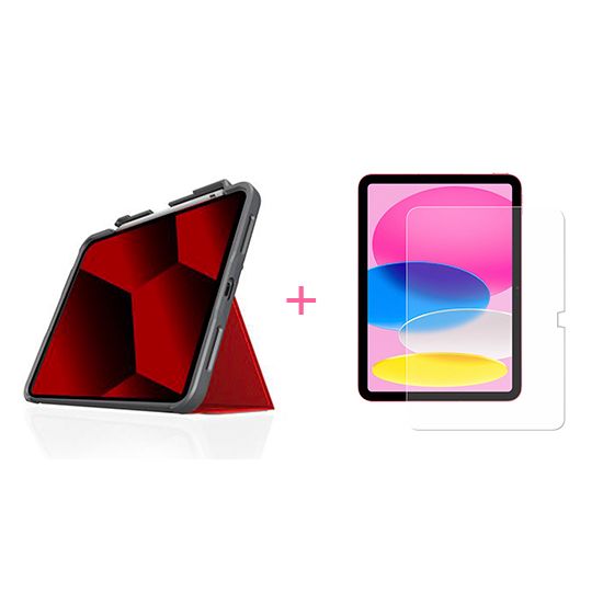 Bundle Dux Plus STM EDU Red + MW Glass for iPad 10.9 & 11 - STM