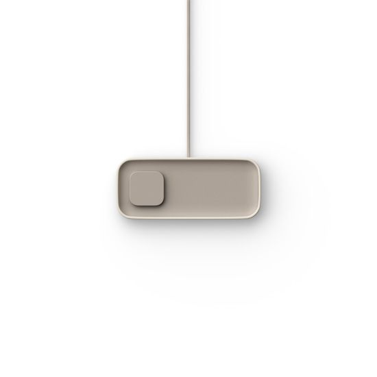 Valet Large – Estación de carga Qi3 (Taupe Base / Ecru Frame) - Twelve South