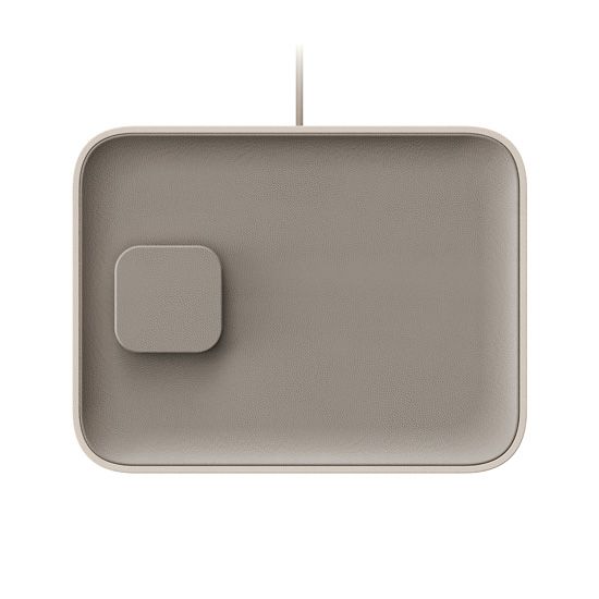 Valet Large – Estación de carga Qi3 (Taupe Base / Ecru Frame) - Twelve South