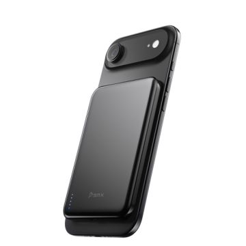 SolidSafe™ Air Titanium 5000mAh Qi2 Wireless Magnetic Power Bank Black