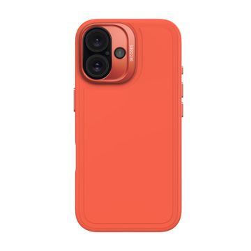 AntiMicrobial Silicone Stacks Case for iPhone 16 Tangerine