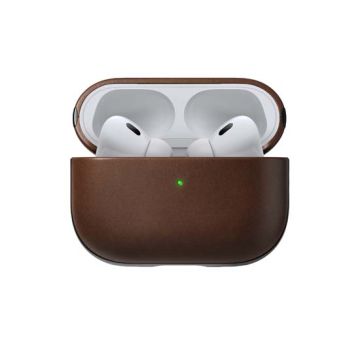 Modern Leather AirPods Pro 2 Case Brown