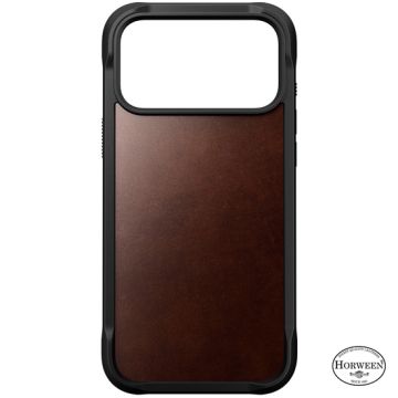 Rugged Funda de piel Horween iPhone 17 Pro Max Rustic Brown