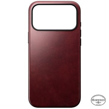 Funda de piel Modern Horween iPhone 17 Pro Max Burgundy