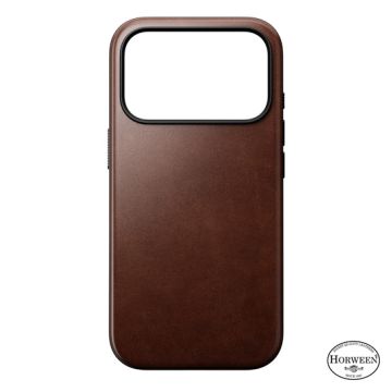 Funda de piel Modern Horween iPhone 17 Pro Rustic Brown