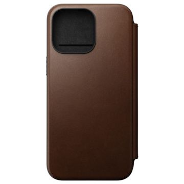 Modern Leather Folio iPhone 15 Pro Max Marrón