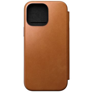 Modern Leather Folio iPhone 16 Pro Max English Tan