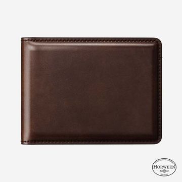 Cartera bifold de cuero Horween Marrón