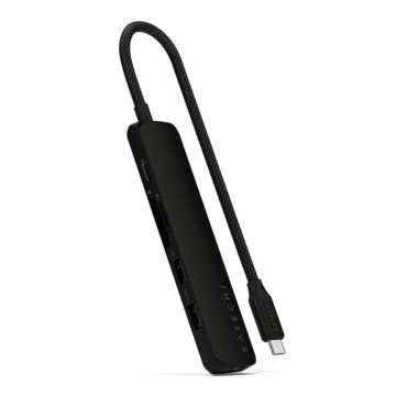 Adaptador multipuerto USB-C Slim 6-en-1 Negro