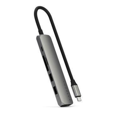 Adaptador multipuerto USB-C Slim 6-en-1 Space Gray