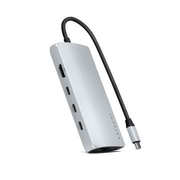 Adaptador multipuerto USB-C 8K a Ethernet V3 Silver