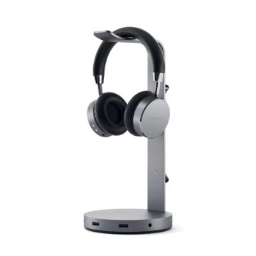 Soporte para Auriculares USB de Aluminio Space Gray