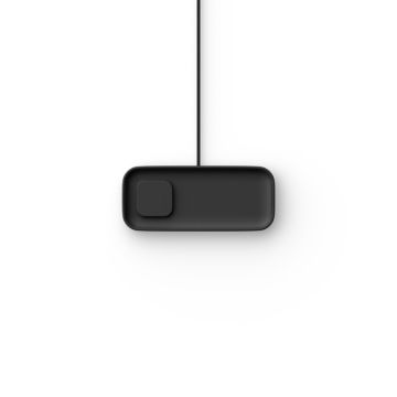 Valet Large – Estación de carga Qi2 (Black Base / Black Frame) 